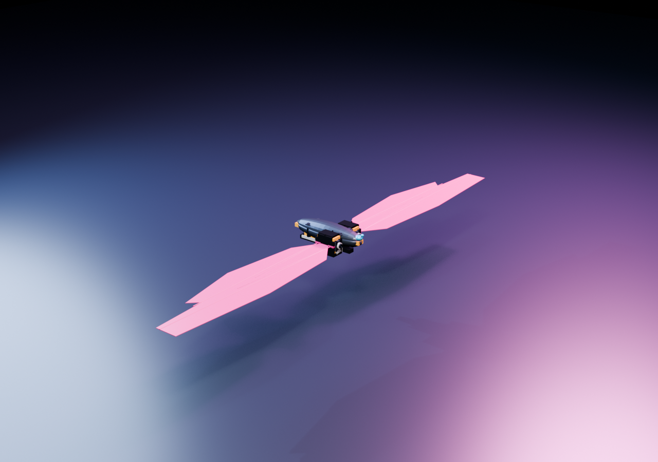 BFL-1 Revision B butterfly robot prototype render