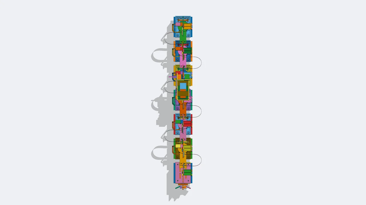 Top inspection view of the complete Wormbot L6 assembly
